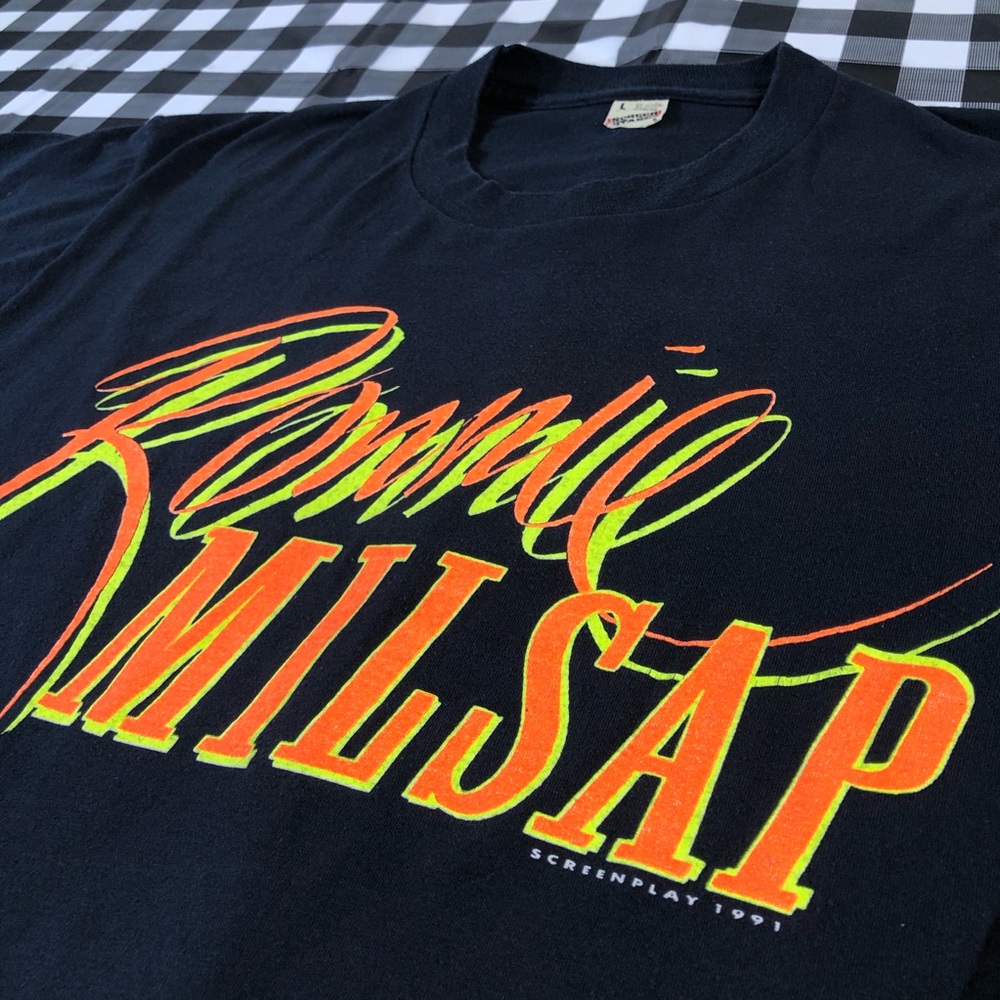 Ronnie Milsap 1991 Back To The Grindstone Tour Tee - Picture 3 of 10